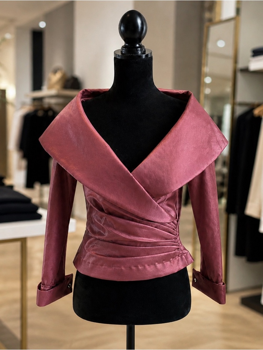 Saks Fifth Avenue Women's Wrap-Front Satin Top